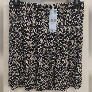MANGO Stylish Black and Cream Women's Skirt Size S